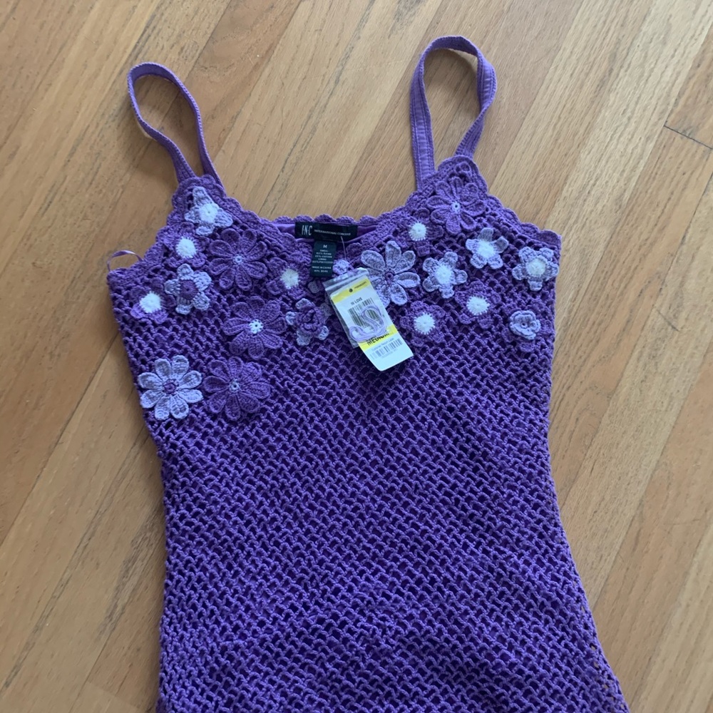 Crochet lined tank style